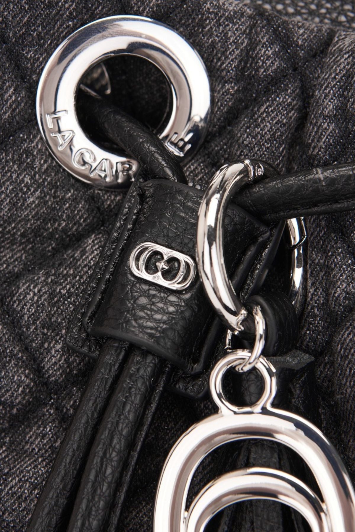 Secchiello in tessuto jeans Star Black - La Carrie