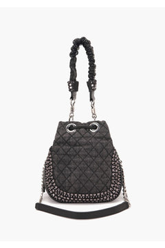 Secchiello in tessuto jeans Star Black - La Carrie