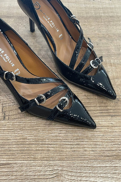 Decolletè nero con  fibbie - Divine Follie
