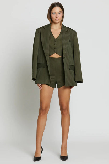 Stripe short militare gessato - Silence Limited
