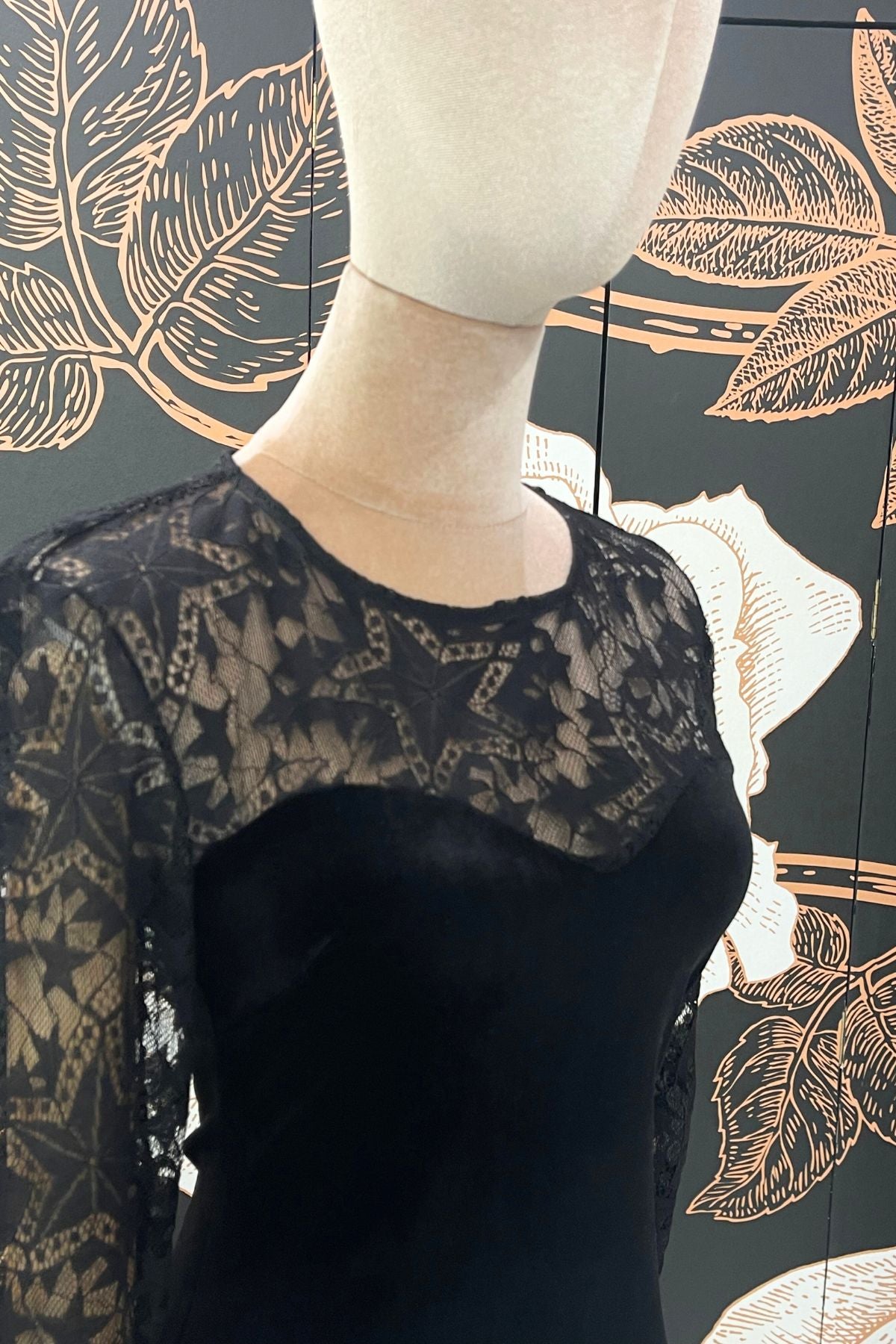 Body in pizzo e velluto - Haveone