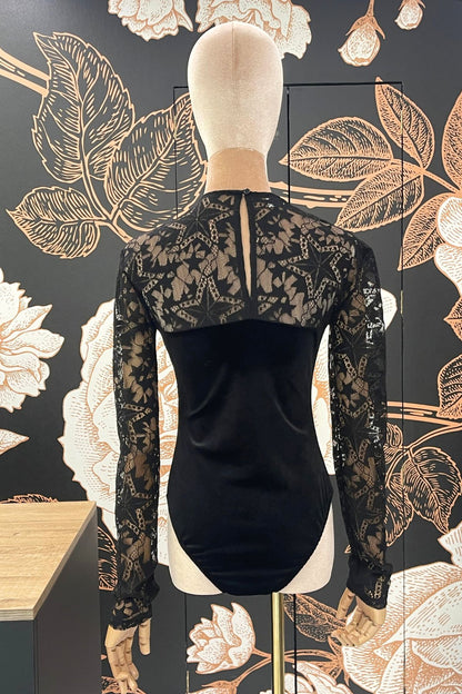 Body in pizzo e velluto - Haveone