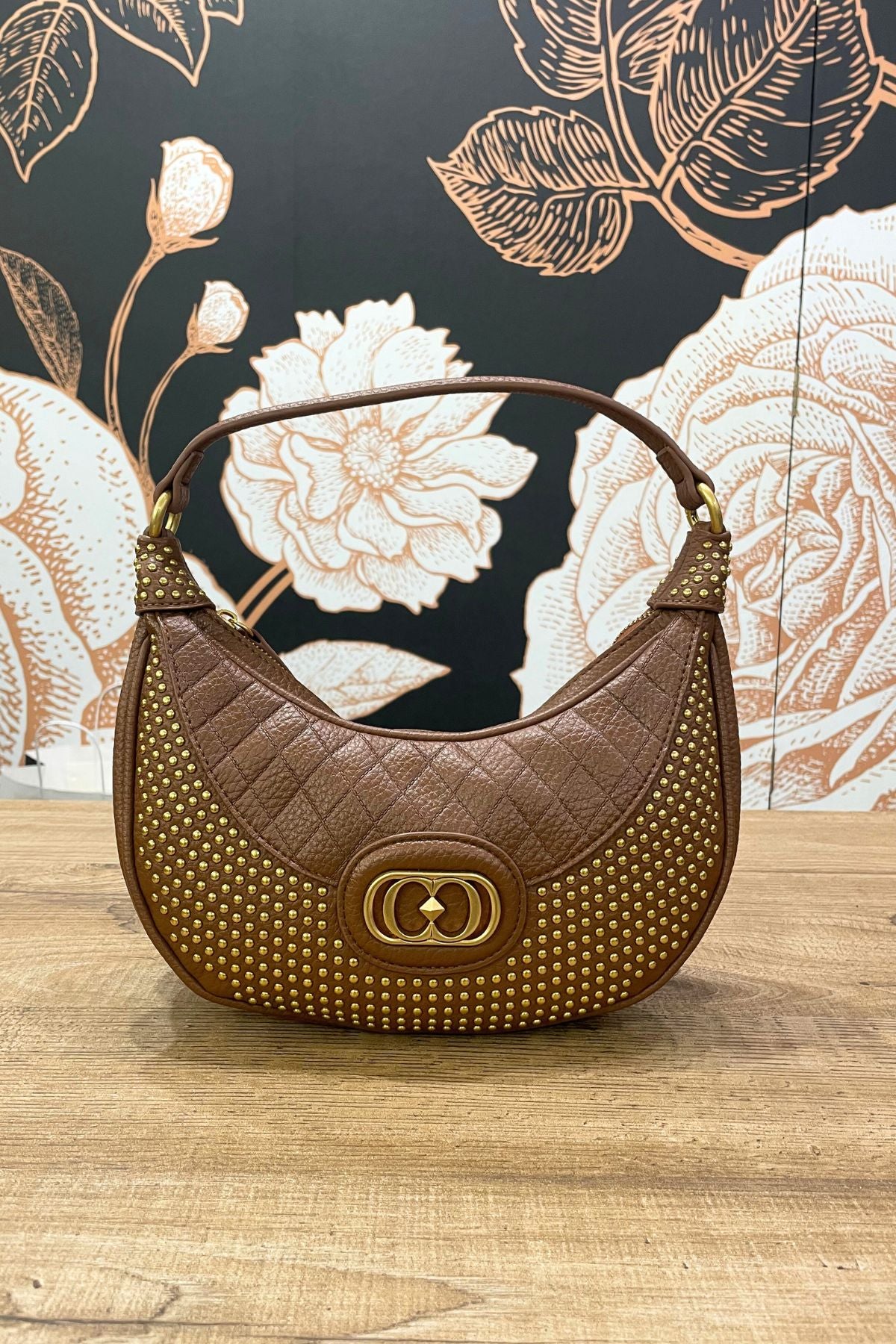 Borsa mezzaluna Waves cuoio - La Carrie