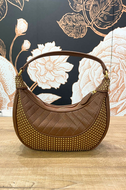 Borsa mezzaluna Waves cuoio - La Carrie