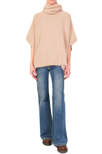 Maglia over collo ciambella NUDE - Kontatto