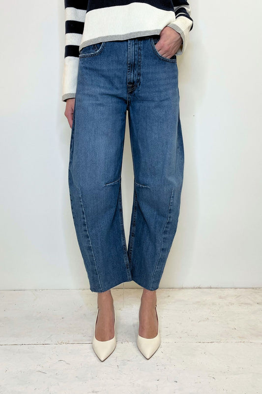 Jeans Balloon fit con pinces ginocchio - Haveone