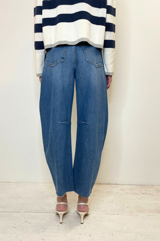 Jeans Balloon fit con pinces ginocchio - Haveone