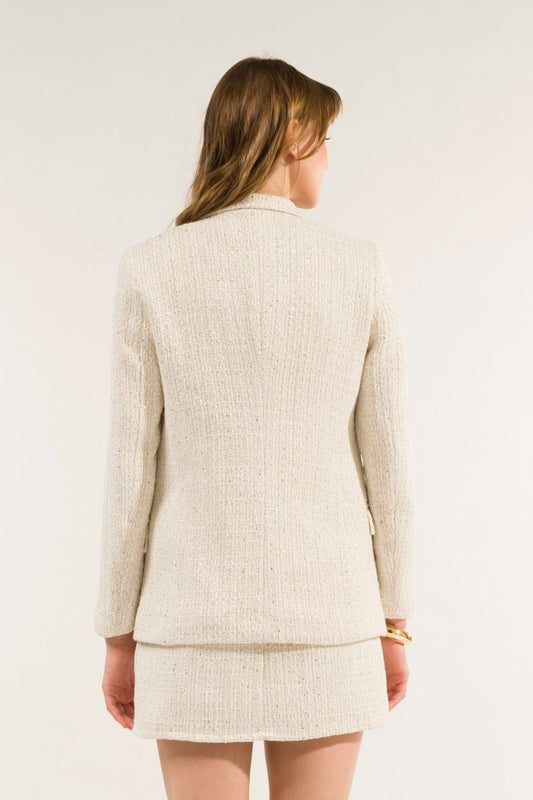 Giacca monopetto con fili lurex oro - Kontatto