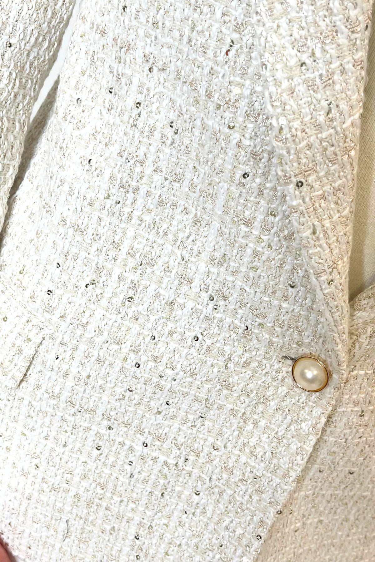 Giacca monopetto con fili lurex oro - Kontatto