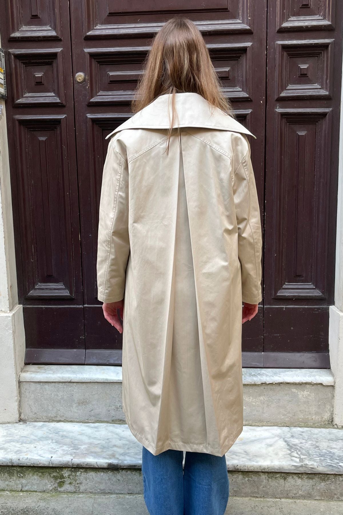 Trench over con tasconi beige - HaveOne