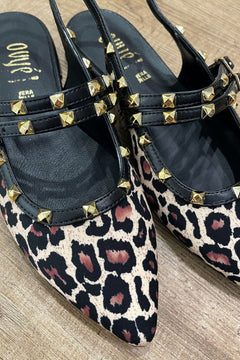 Slingback flat animalier - Ovyè