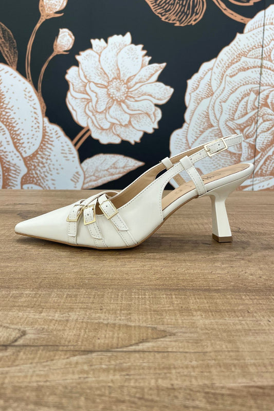 Décolleté slingback burro multi laccetti - Ovyè