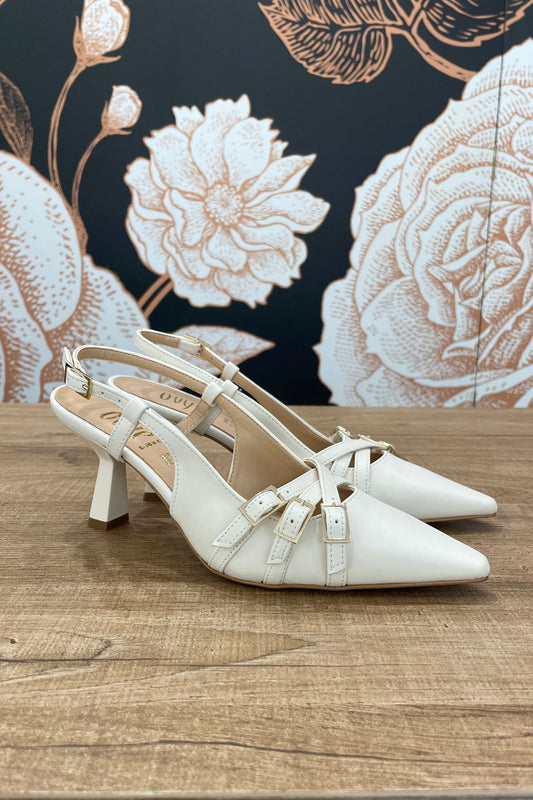 Décolleté slingback burro multi laccetti - Ovyè