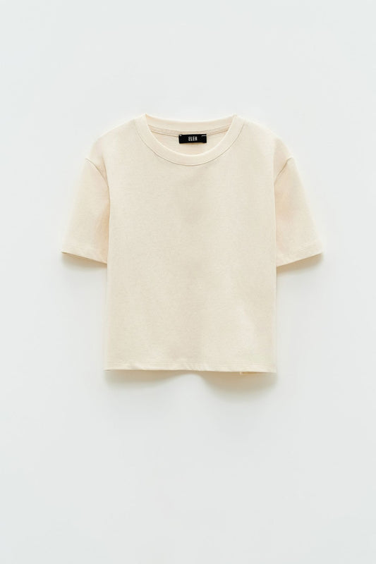 T-shirt crop crema - Eleh