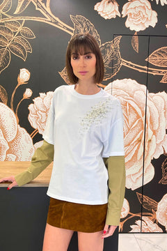 T-shirt con doppia manica e ricamo - Souvenir Clubbing