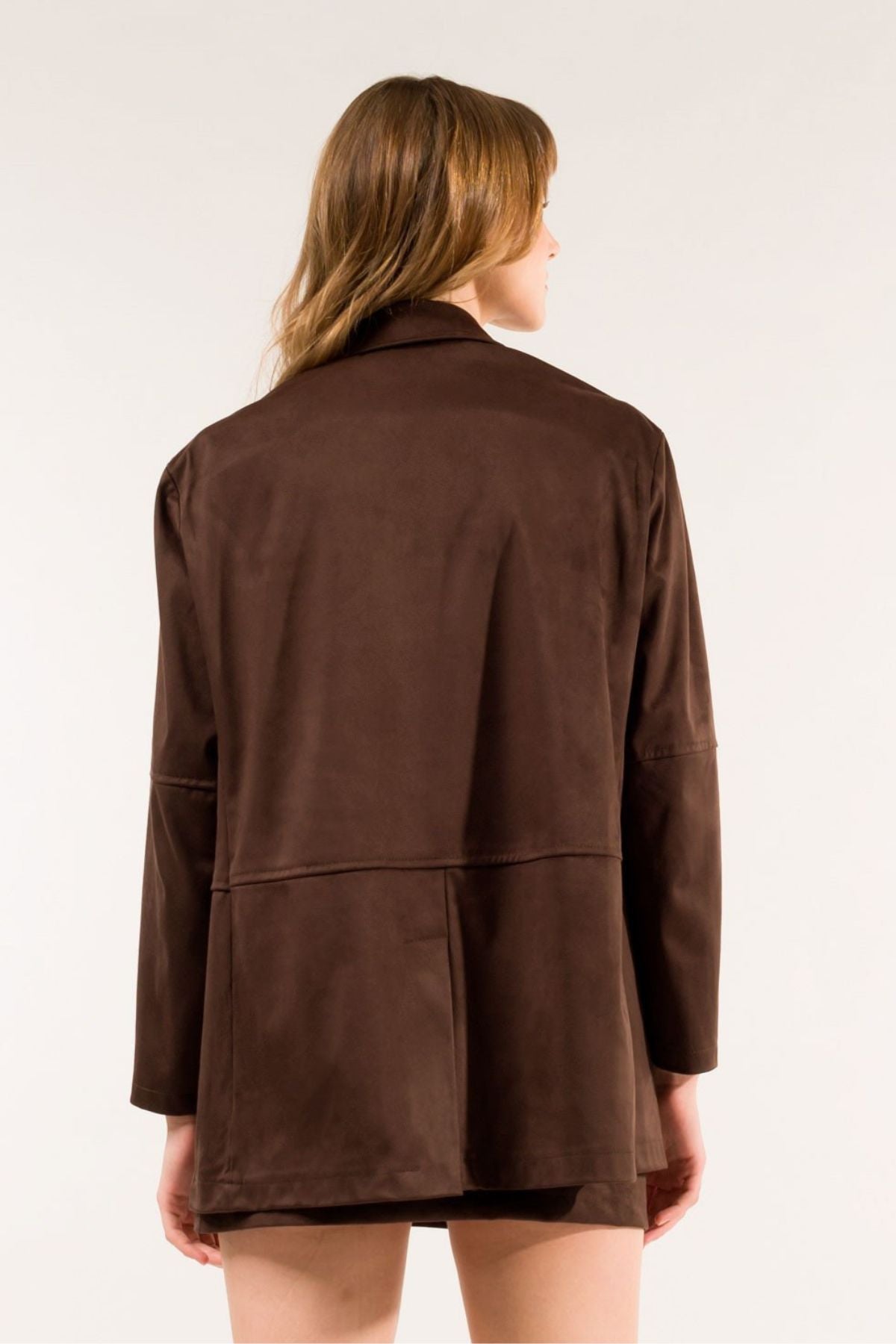 Giacca in suede colore fondente - Kontatto