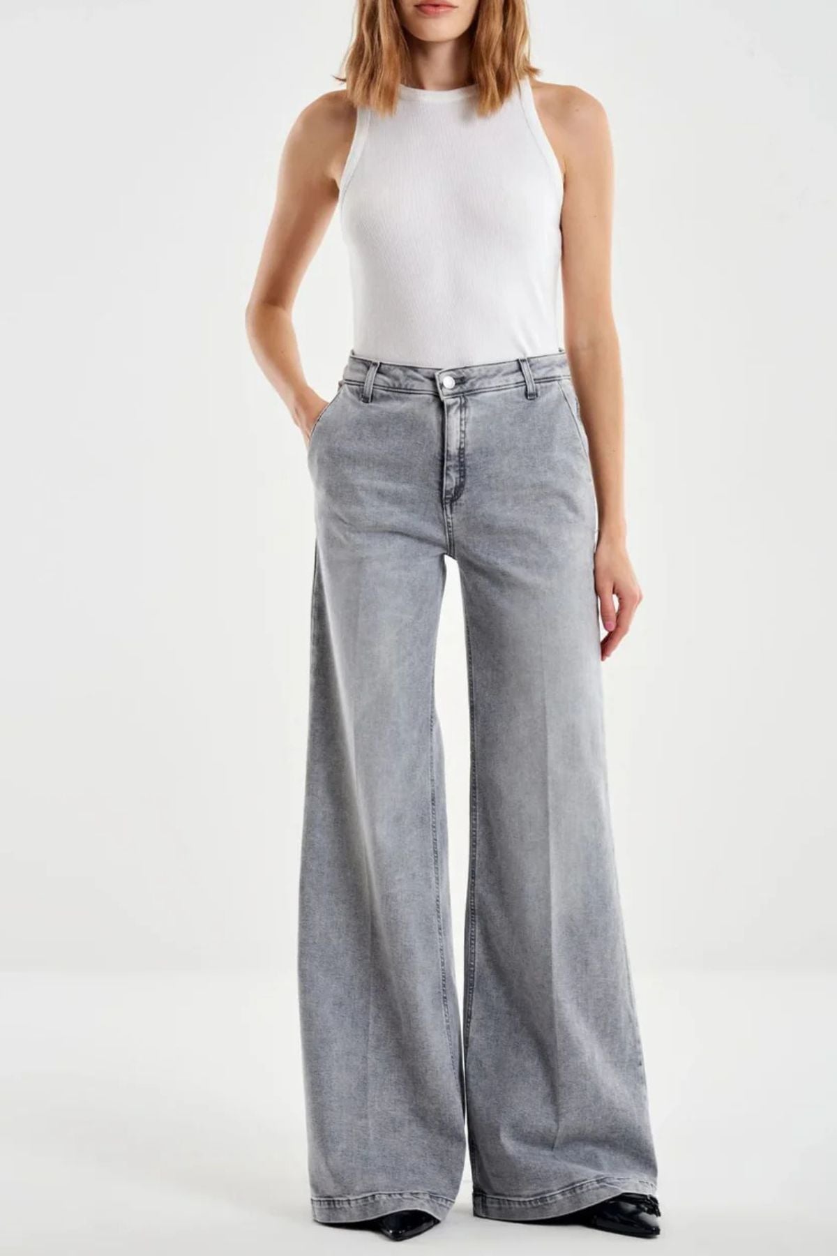 Jeans Elena ampio grigio - Vicolo