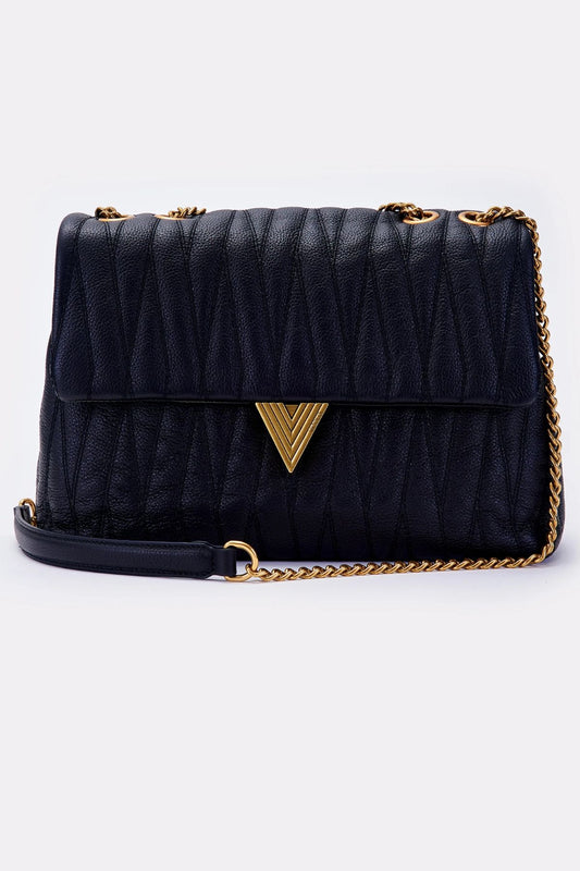 Borsa in pelle maxi Belleville nero - Vicolo