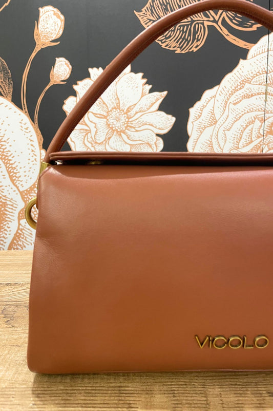 Borsa a mano Origami cuoio - Vicolo