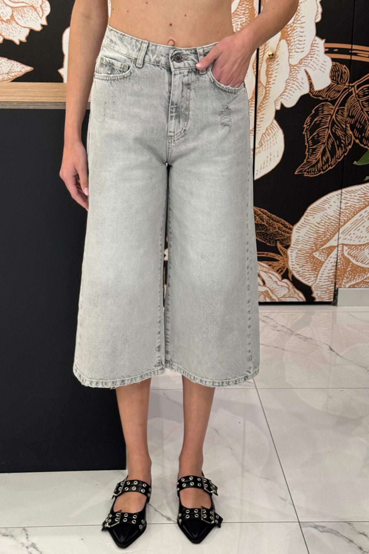 Bermuda in denim grigio - Souvenir clubbing