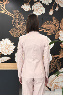 Blazer monopetto sfiancato n cotone elasticizzato rosa _ Silence Limited