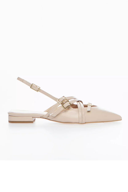 Slingback in pelle KAYTLYN nude - Ovye
