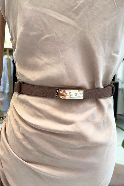 Cintura in pelle modello 'Hermes' vari colori chiusura oro  - Emporio Club