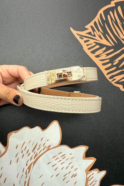 Cintura in pelle modello 'Hermes' vari colori chiusura oro  - Emporio Club