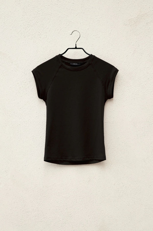T- shirt maniche corte basic nero - Lumina