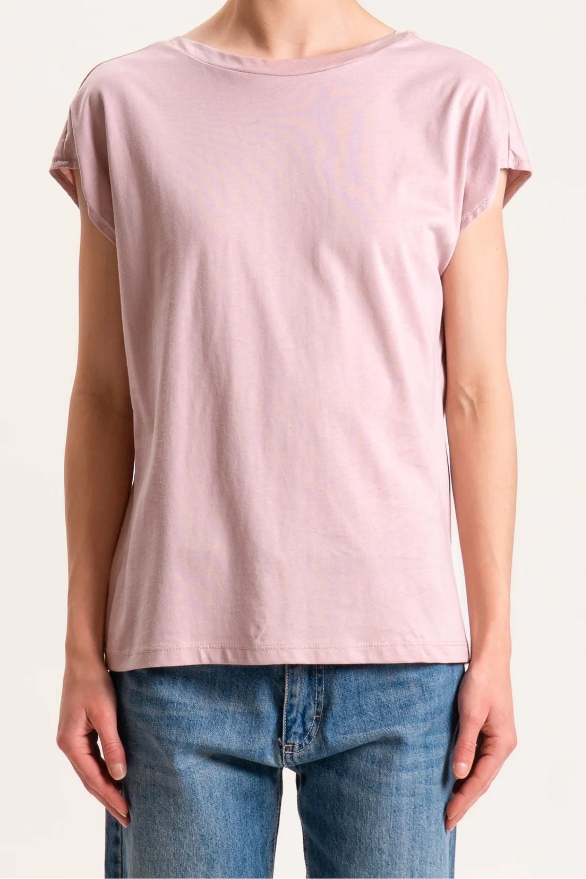 T-shirt scollo a V sulla schiena rosa - Souvenir Clubbing