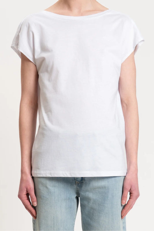 T-shirt scollo a V sulla schiena bianco - Souvenir Clubbing