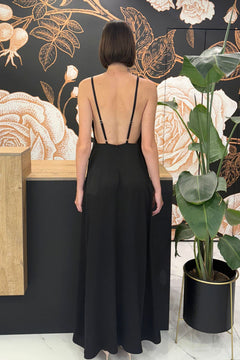 Abito design sottoveste nero - Silence Limited