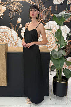 Abito design sottoveste nero - Silence Limited